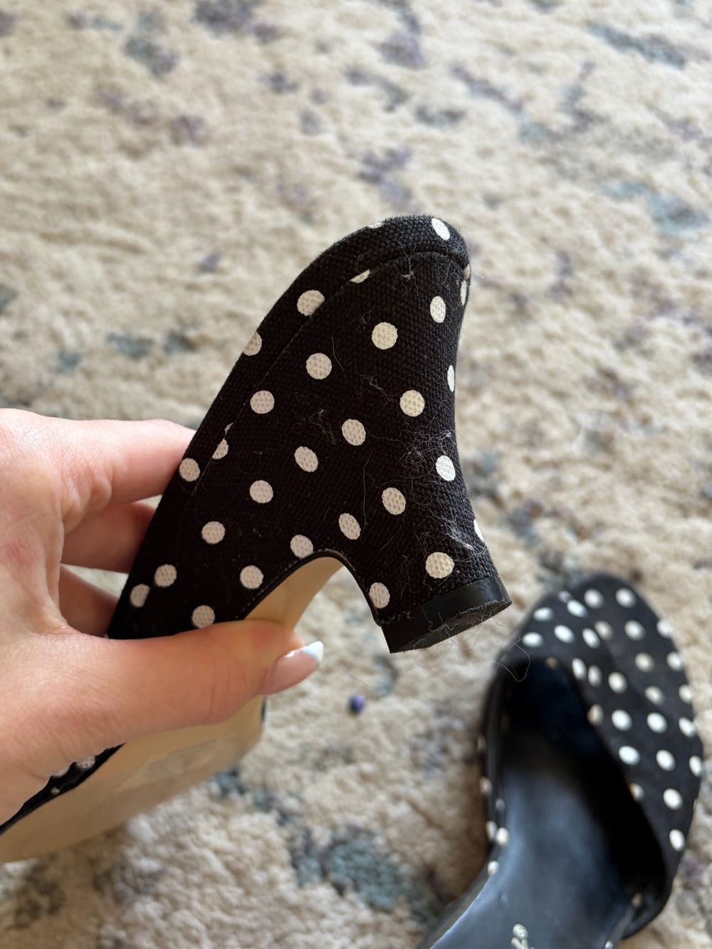 Vintage Y2K Coldwater Creek Polkadot Kitten Heels - Picture 7 of 7